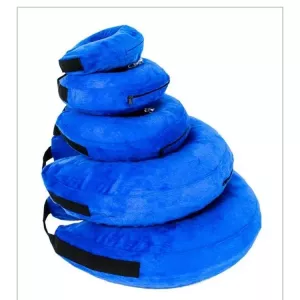 Obojek pro psy PVC - Nafukovací ochranný obojek, Velikost: M (modrý)