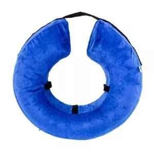 Obojek pro psy PVC - Nafukovací ochranný obojek, Velikost: M (modrý)