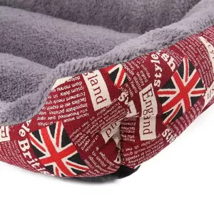 Útulný pelíšek pro psy Animal Grain Four Seasons - Velikost: M, 54×42×12 cm (černý)