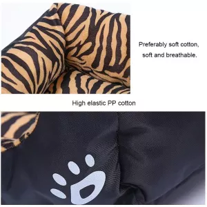 Útulný pelíšek pro psy Animal Grain Four Seasons - Velikost: M, 54×42×12 cm (černý)