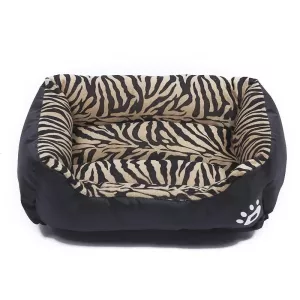 Útulný pelíšek pro psy Animal Grain Four Seasons - Velikost: M, 54×42×12 cm (černý)