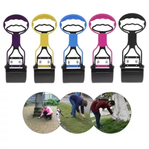 Long Handle Jaw Poop Scoop na úklid psích a kočičích exkrementů (modrý)