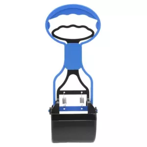 Long Handle Jaw Poop Scoop na úklid psích a kočičích exkrementů (modrý)