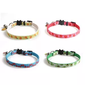 Obojek pro kočky Pet Webbing s ovocnými doplňky, ananas, 1x28 cm