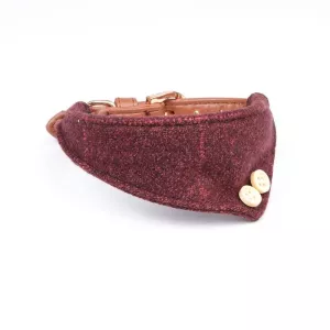 Obojek pro psy Dog Collars Pet PU Triangle 1.3x42cm (Červený)