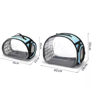 Průhledný batoh pro domácí zvířata Pet Space Capsule, malý (šedý)