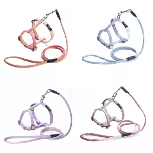 KAFULI Pet Adjustable I-Shape Harness Leash M (Gradient Purple)