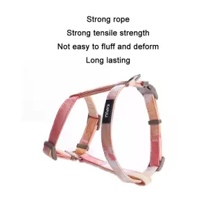 KAFULI Pet Adjustable I-Shape Hrudní Popruh a Vodítko - Velikost M (Gradientová Fialová)
