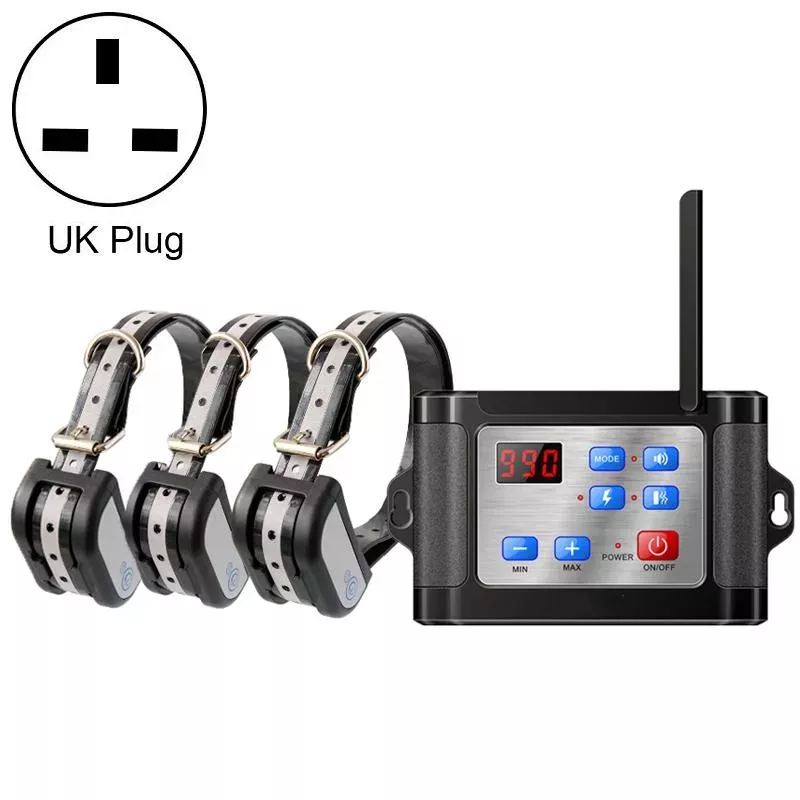 Bezdrátový venkovní elektronický plot pro psy s reflexním obojkem - UK zásuvka