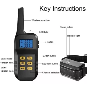 Automatický Bark Stopper pro psy - Elektronický výcvikový obojek pro tři psy (Žlutý)
