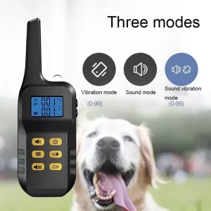 Automatický Bark Stopper pro psy - Elektronický výcvikový obojek pro tři psy (Žlutý)