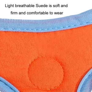 Reflexní hrudní popruh pro psy - bezpečný a pohodlný, suede oranžový (L)