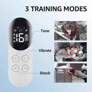 Inteligentní vodotěsný obojek s elektrickým šokem pro školení psů, velikost: pro dva psy (bílý)