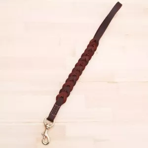 Kožené vodítko pro psy 1.8x50cm - krátké, pull rope (hnědé)