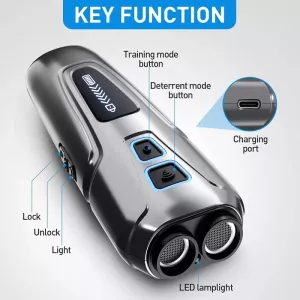 Ultrazvukový odpuzovač psů a tréninková pomůcka pro domácí mazlíčky s LED svítilnou (Šedá)