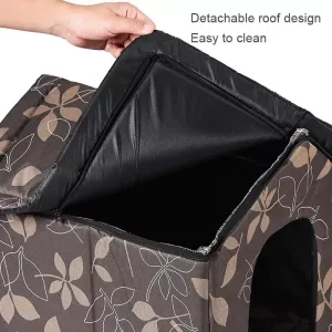 Nepromokavý Oxfordský Pet Nest stan pro domácí zvířata, velikost: M (Listy)