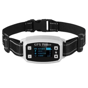 Inteligentní bezdrátový GPS obojek pro psy s OLED displejem - trenér s automatickým zastavením štěkání (bílý)