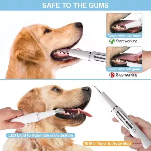 Pet Ultrasonic Teeth Cleaner Dog Electric Teeth Cleaning Tool Home Dentistry Tartar Remover (Černý)