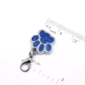 10 PCS Emailové Přívěsky pro Kočky a Psy - Bear Paw Prints (Růžové)