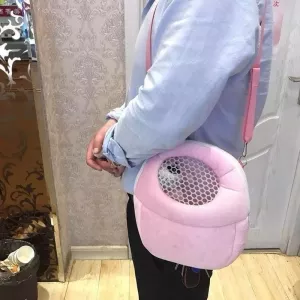 Cestovní taška pro malá zvířata - nosič křečka, modrá, M
