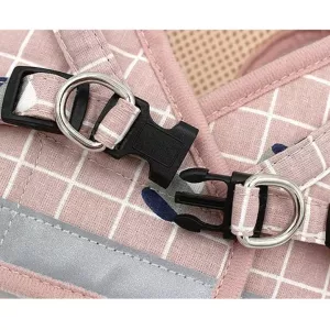 Reflexní a prodyšná vesta s vodítkem pro domácí zvířata, velikost XS (khaki)