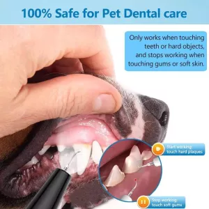 Pet Ultrasonic Teeth Cleaner – Sada na čištění zubů pro psy s dárkovou krabičkou a zrcadlem (Bílé)