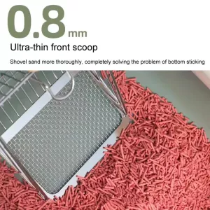 Metal Cat Litter Scoop with Partition Filter - Stříbrná