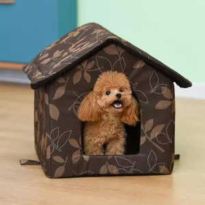 Outdoor Voděodolný Oxfordskej Pet Nest Stan pro Zvířata, Velikost: S (Listy)