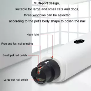 Pet Fully Automatic Nail Grinder With LED Light (2nd Generation Blue)
