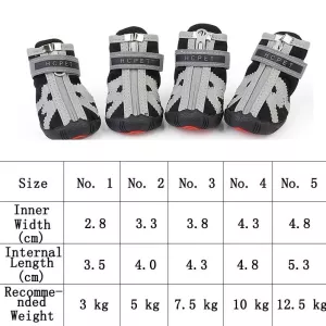 HCPET A1703 Neposuvné, odolné boty pro psy, velikost 5 (prodyšná červená)