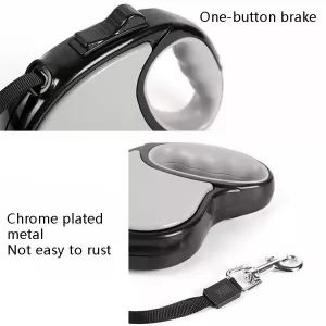Automatické vodítko pro psy 5m (růžové) - Přenosné, retractable