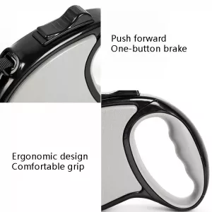 Automatické vodítko pro psy 5m (růžové) - Přenosné, retractable