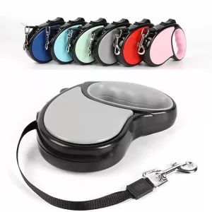 Automatické vodítko pro psy 5m (růžové) - Přenosné, retractable