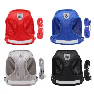 BL-844 Reflexní prodyšný popruh pro psy, velikost L (červená)