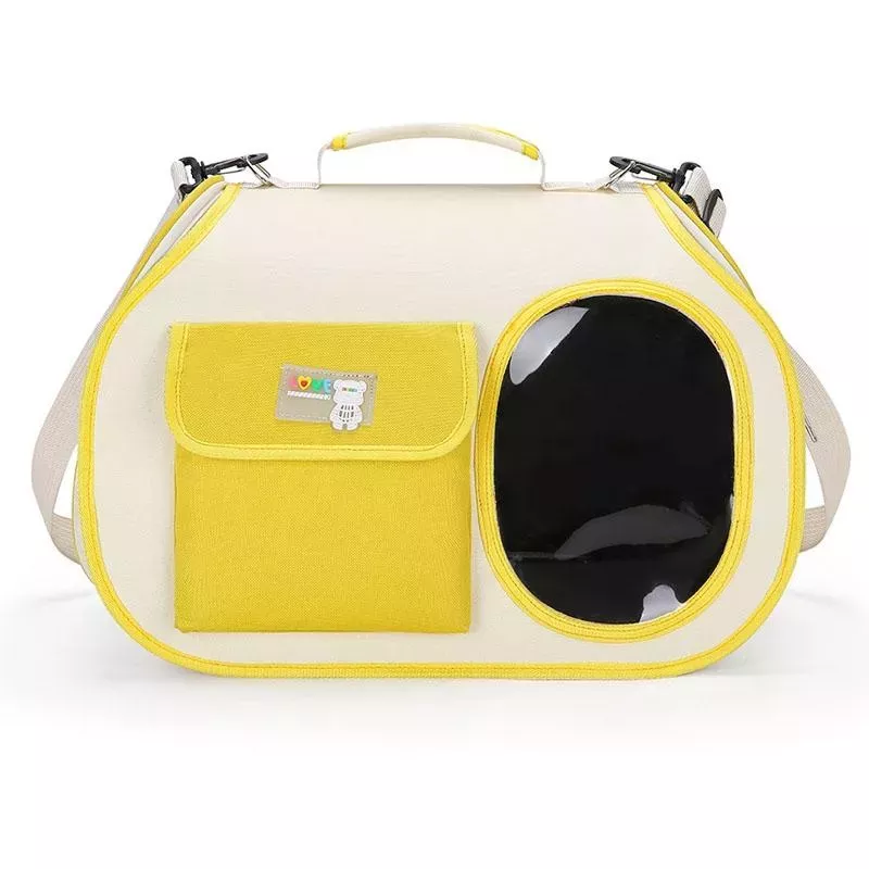 Crossbody taška pro domácí mazlíčky cast a psy - přenosná vak na rameno (žlutá)