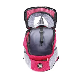 Batoh pro psy Outdoor s přední kapsou a dvěma popruhy, velikost S (černý) Batoh pro psy Outdoor s přední kapsou a dvěma popruhy, velikost S (černý)