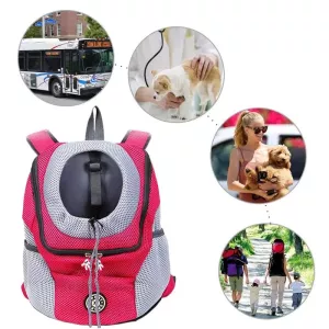 Batoh pro psy Outdoor s přední kapsou a dvěma popruhy, velikost S (černý) Batoh pro psy Outdoor s přední kapsou a dvěma popruhy, velikost S (černý)