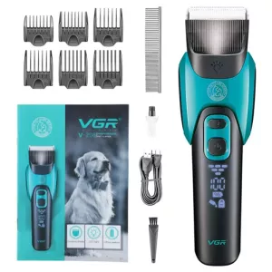 VGR V-208 Profesionální elektrický stříhací strojek pro domácí zvířata (červený)