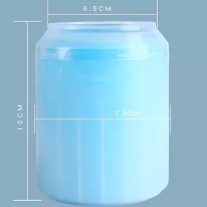 Kapsička na čištění tlapek pro psy a kočky - silikonový čisticí pohár (modrý, střední velikost)