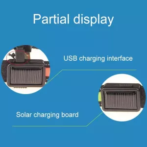 Obojek pro střední a velké psy, solární + USB nabíjení, LED světlo, obvod krku: S, 35-40 cm (oranžový)