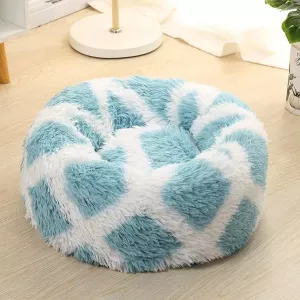 Kulatý pelíšek pro domácí zvířata s dlouhým chlupem, teplý, průměr 60cm (modrý) Kulatý pelíšek pro domácí zvířata s dlouhým chlupem, teplý, průměr 60cm (modrý)
