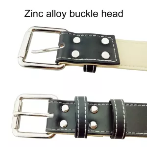 Kožený obojek pro psy – Velký obojek pro psy, velikost: M, 2*42cm (pleťový)