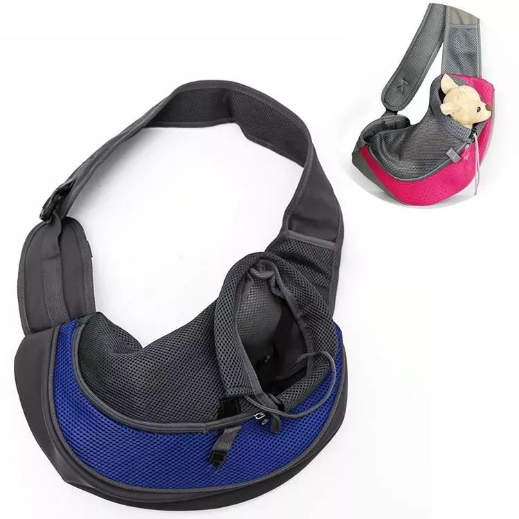 Sling taška pro psy a kočky bez rukou, reversibilní, modrá, velká Sling taška pro psy a kočky bez rukou, reversibilní, modrá, velká