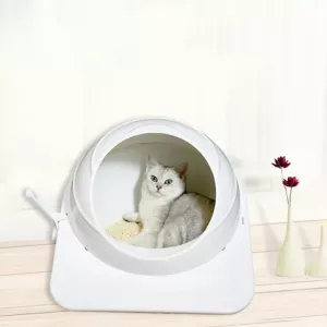 Velká uzavřená toaleta pro kočky – Cat Litter Box (Bílá)