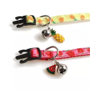 Obojek pro kočky Pet Webbing Fruit s ovocnými doplňky a zvoncem - Avokádo, 1x28 cm Obojek pro kočky Pet Webbing Fruit s ovocnými doplňky a zvoncem - Avokádo, 1x28 cm
