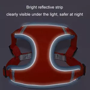 Reflexní postroj pro psa - anti-breakoff, vestový styl, barva: síťovina cyan (L)