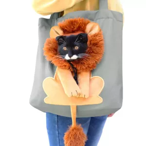 Taška pro kočky a psy Little Lion Shape - velká (jezero modrá)