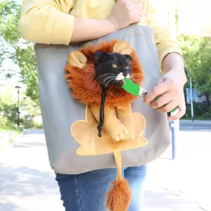 Taška pro kočky a psy Little Lion Shape - velká (jezero modrá)